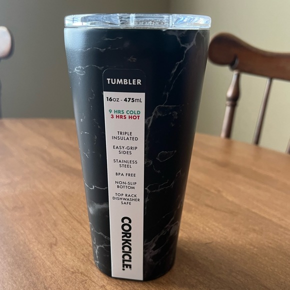 Corkcicle Other - Corkcicle black marble tumbler